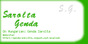 sarolta genda business card